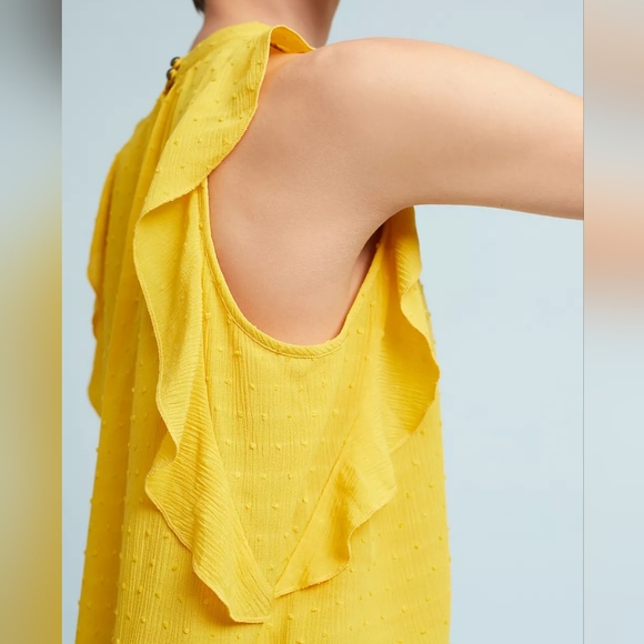 Anthropologie Maeve Lola Ruffle Swiss Dot Tank Top - Picture 3 of 9